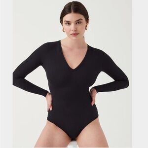 SPANX Suit Yourself Long Sleeve Thong Bodysuit